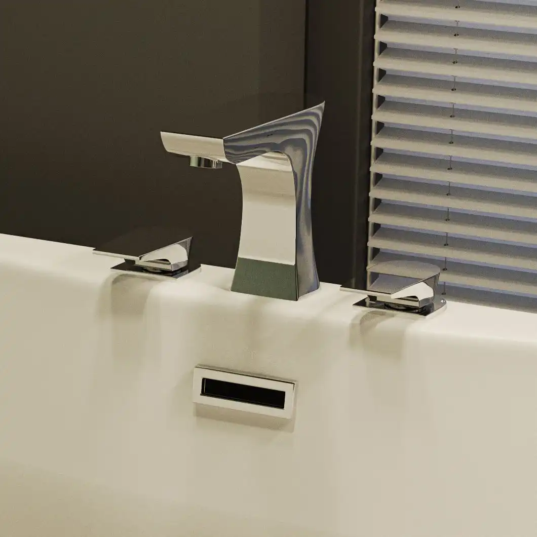 Bristan Hourglass 3 Hole Deck Bath Mixer Tap - Chrome