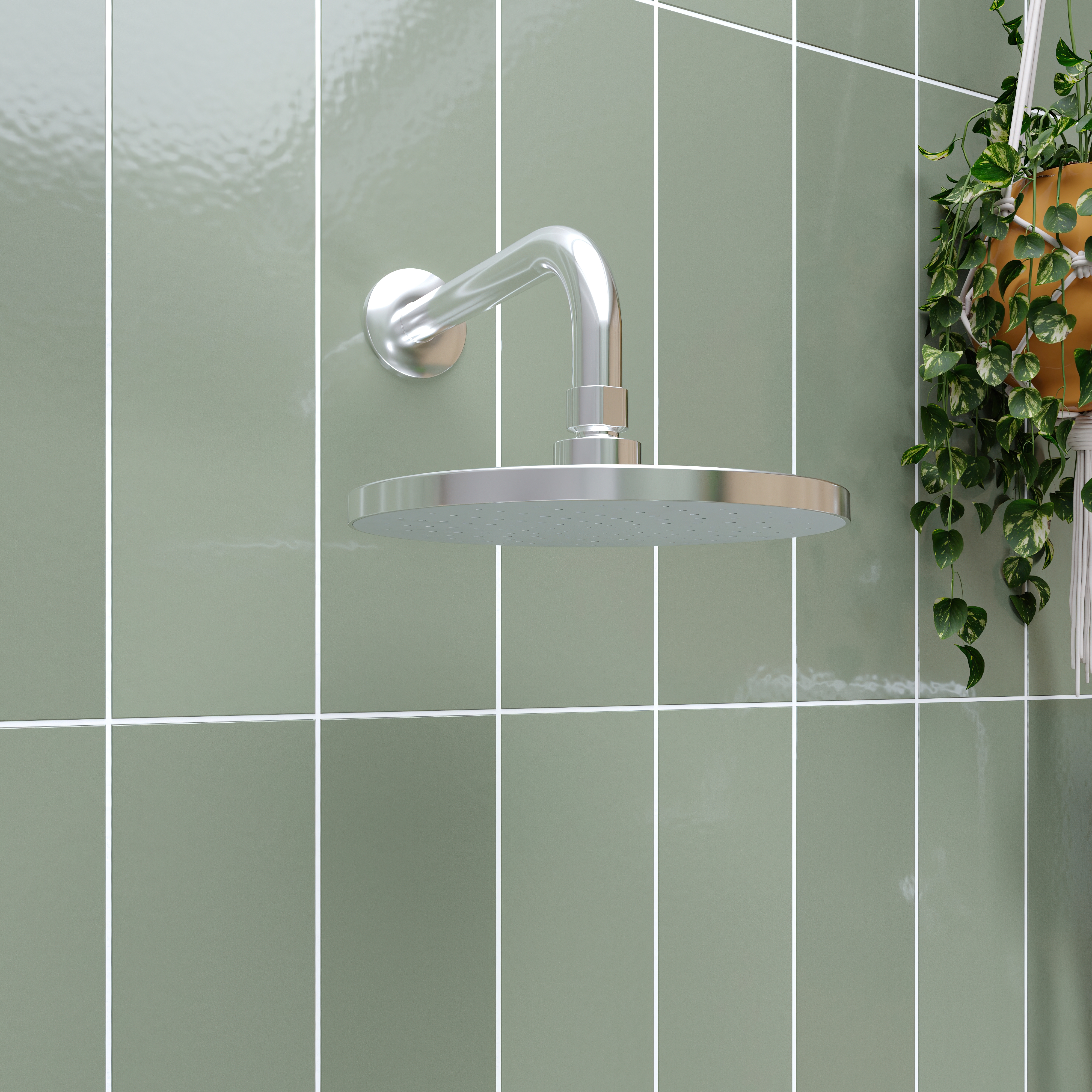 Croydex Presion Pressure Boost Overhead Shower Head - Chrome