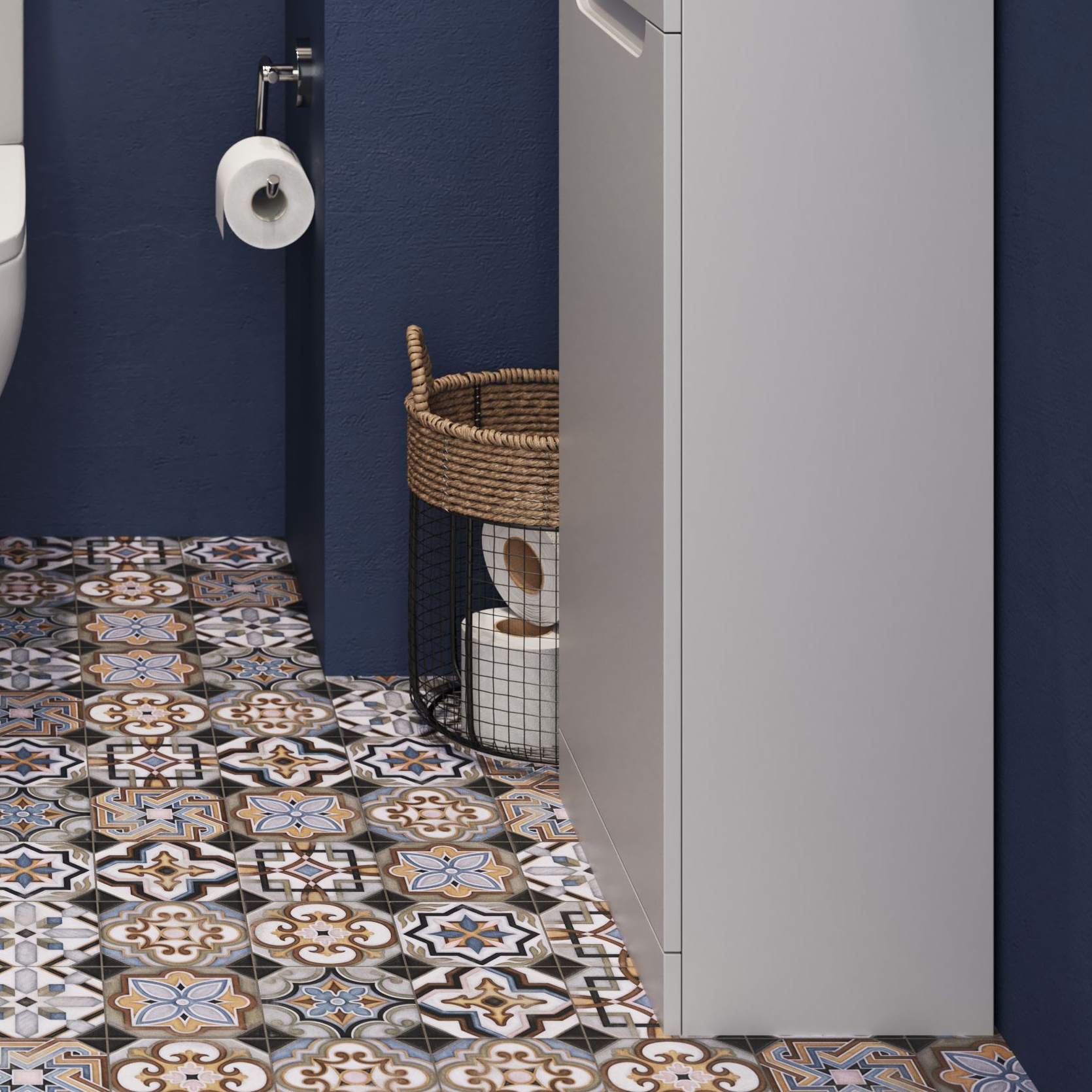 Wickes Central Park Patterned Ceramic Wall & Floor Tile - 316 x 316mm