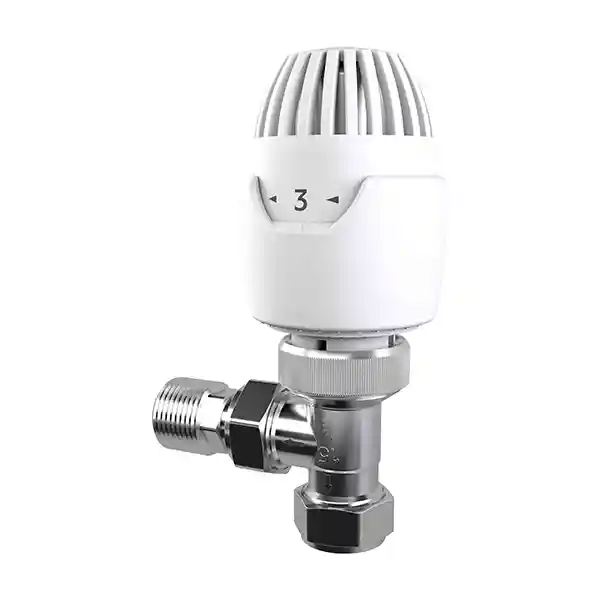 Drayton RT212 White Angled Thermostatic Radiator Valve - 15mm