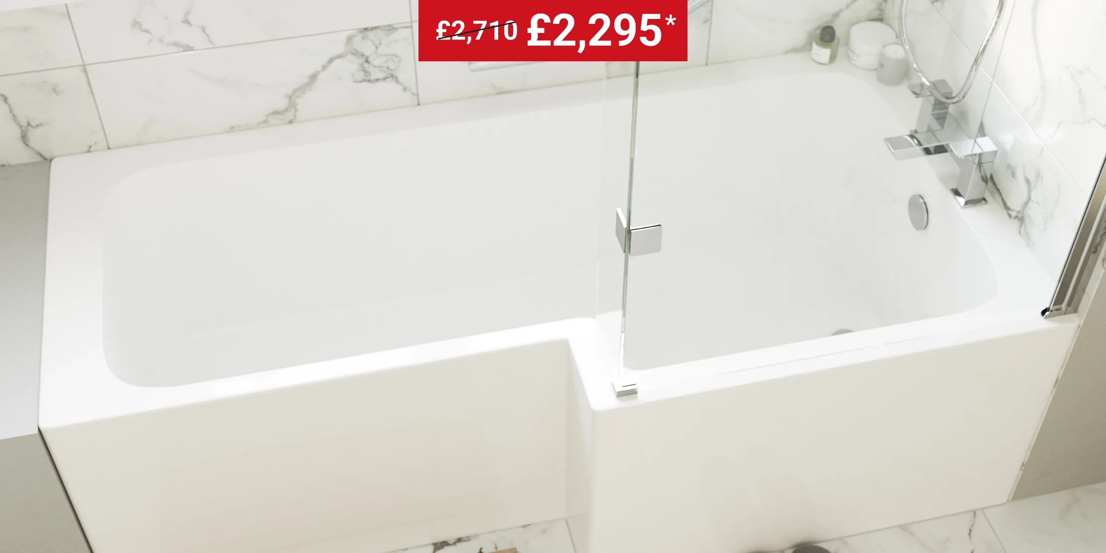 Modern Marble Bathroom Suite | Wickes