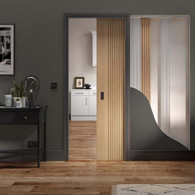 LPD Flusso Single Pocket Door Kit for 626 x 2040mm door