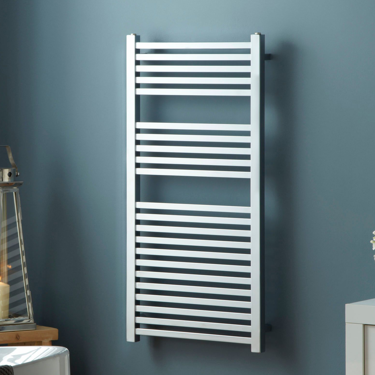 Towelrads Square Chrome Towel Radiator - 1200 x 600mm