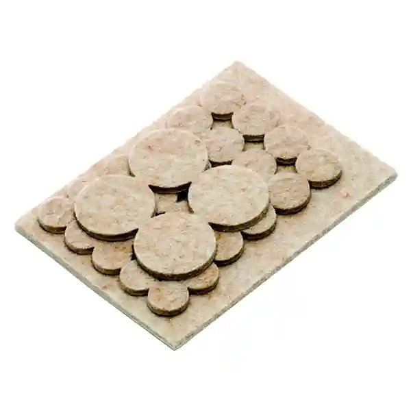 Wickes Assorted Heavy Duty Self-Adhesive Felt Pads - Pack of 31
