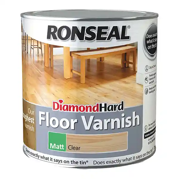 Ronseal Matt Diamond Hard Floor Varnish - Clear - 2.5L
