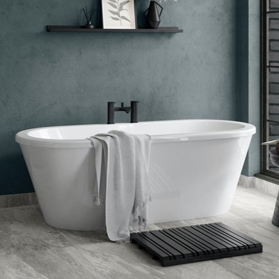Wickes Eden Freestanding Contemporary Twin Skirted Oval Bath