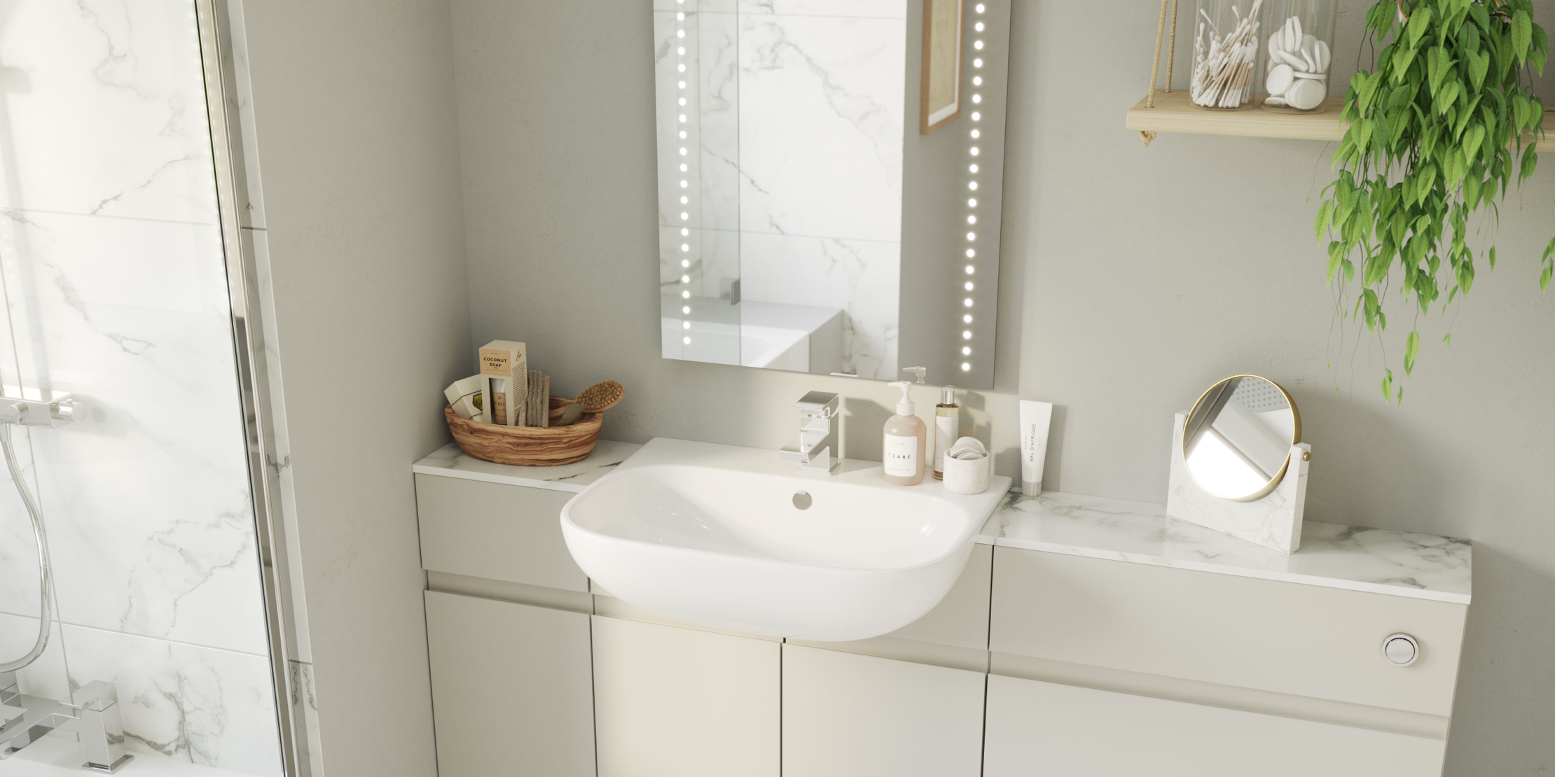 Modern Marble Bathroom Suite | Wickes