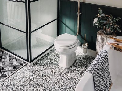Wickes Melia Sage Patterned Ceramic Wall & Floor Tile - 200 x 200mm