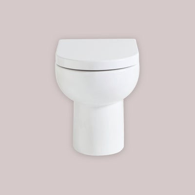 Wickes Phoenix Ceramic Back To Wall Toilet Pan with Soft Close Toilet Seat
