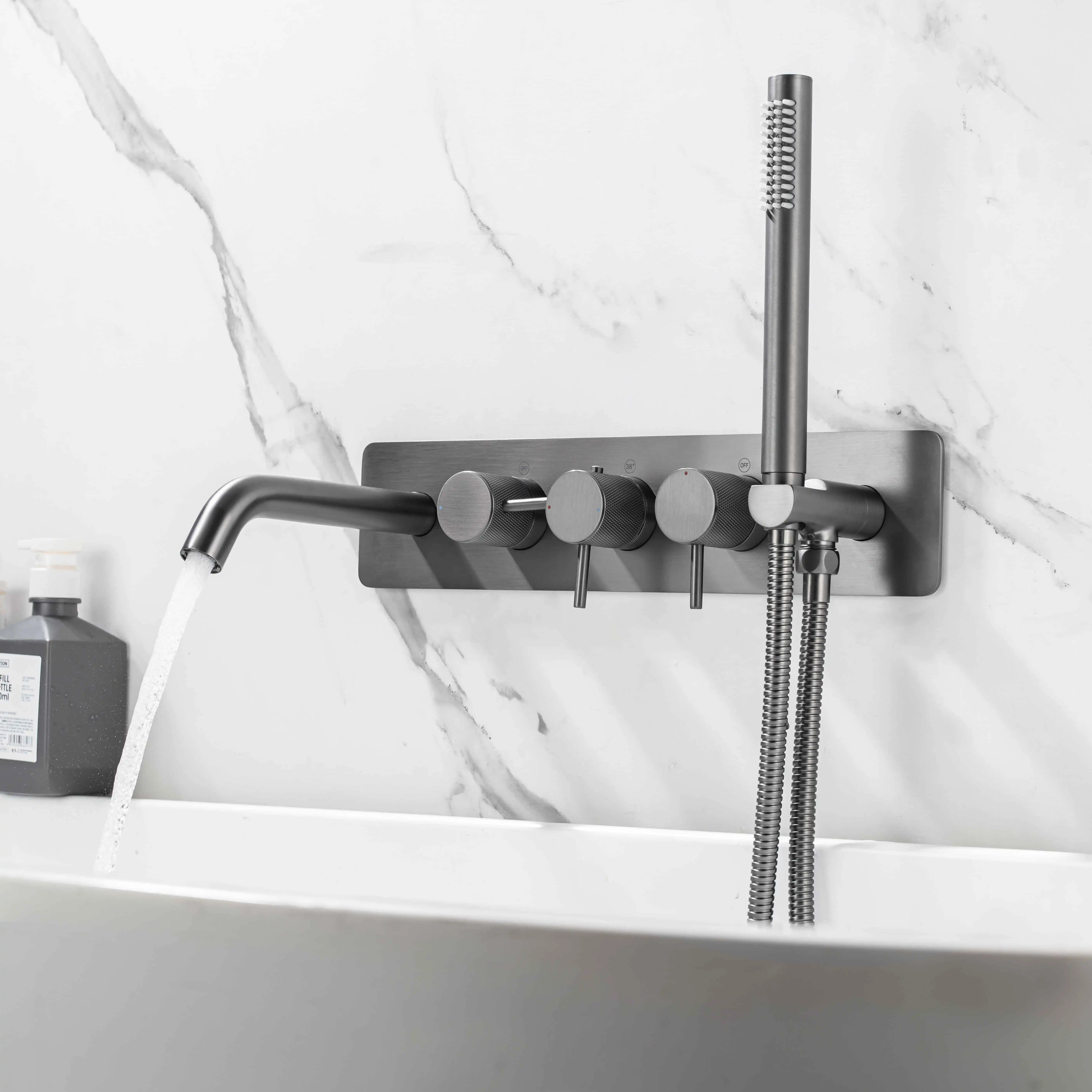 Melbury Pro Wall Mounted Concealed Bath Shower Mixer - Matt Anthracite