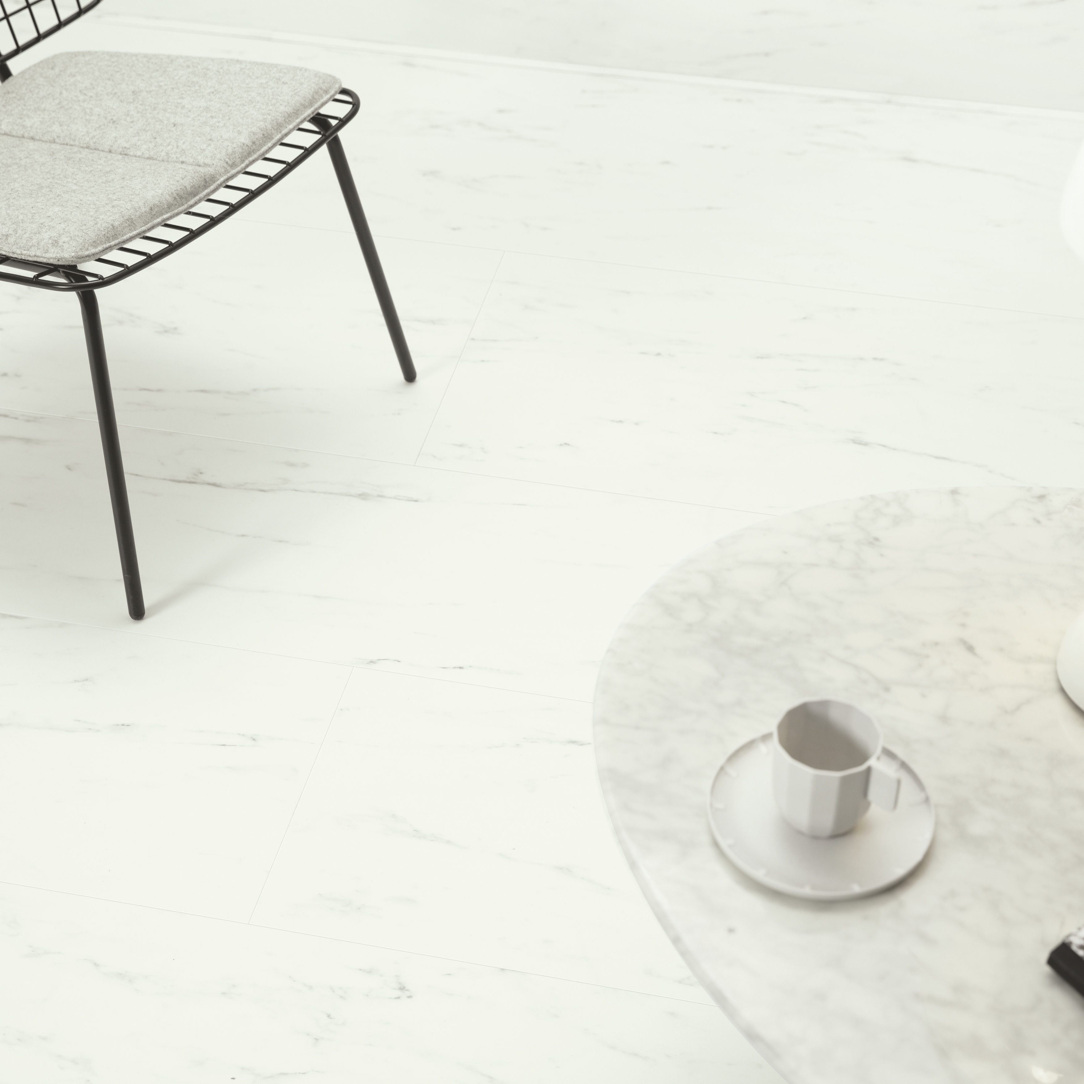 Quick-Step Magnifico Carrara White Marble Rigid Luxury Vinyl Flooring with Integrated Underlay - 1.848m2