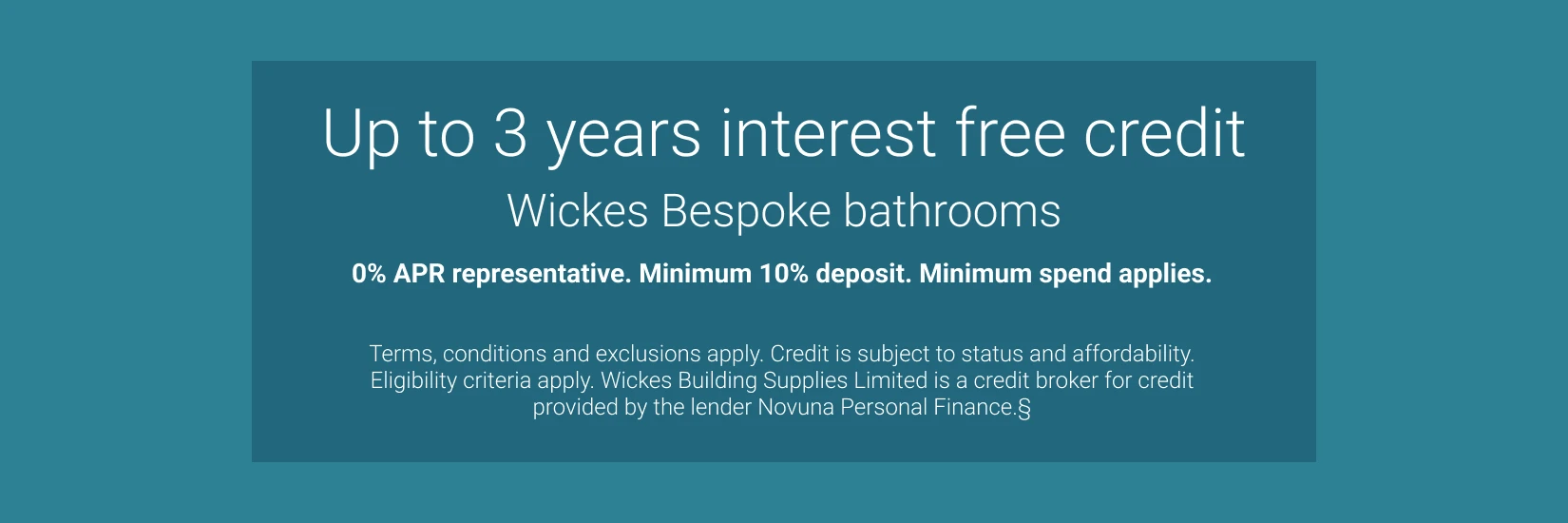 Interest free credit