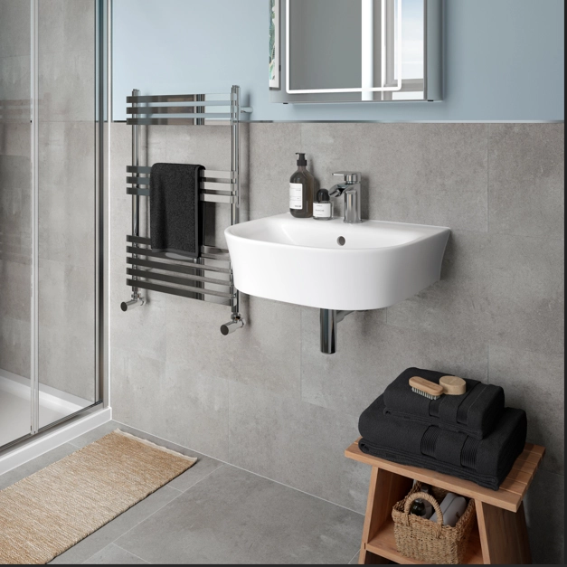 Wickes Pinhay Light Grey Matt Porcelain Wall & Floor Tile - 600 x 300mm