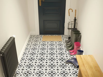 Wickes Melia Charcoal Patterned Ceramic Wall & Floor Tile