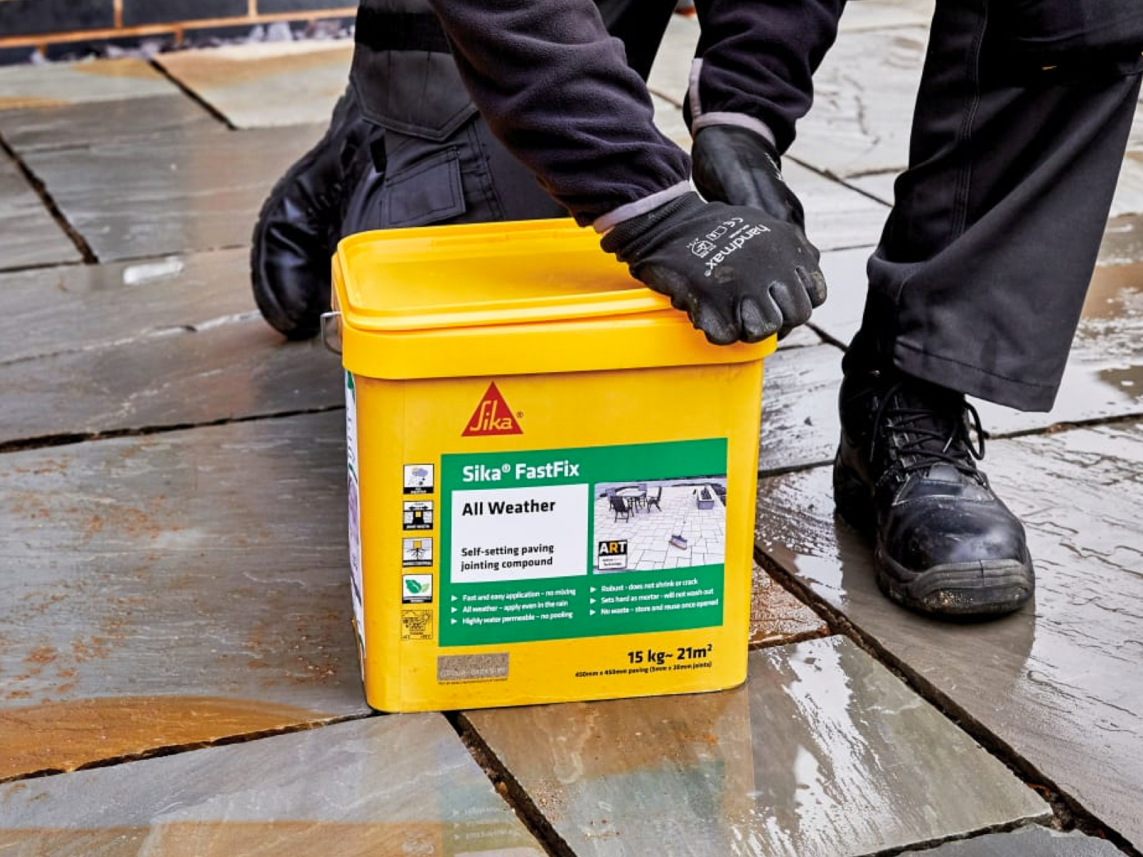 Sika FastFix All Weather Jointing Paving Compound Deep Grey - 14kg