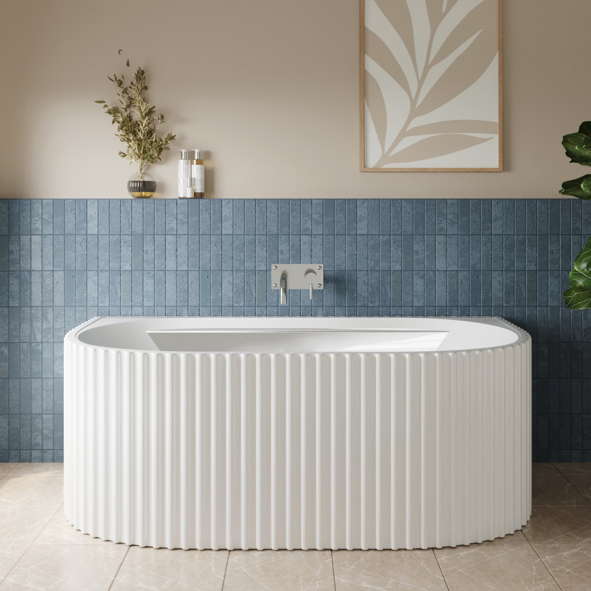 Balterley Back To Wall Freestanding Bath - 1600 x 780mm