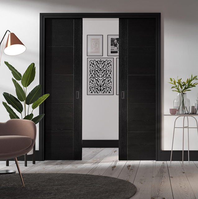 LPD Flusso Pre-Assembled Double Pocket Door Set for 1524 x 1981mm doors