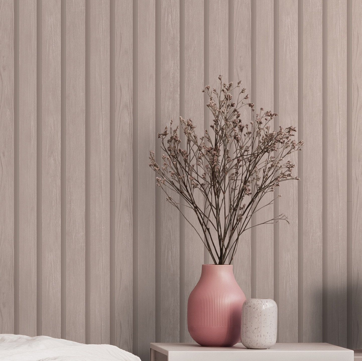 Holden Decor Wood Slat Pink Wallpaper - 10.05m x 53cm