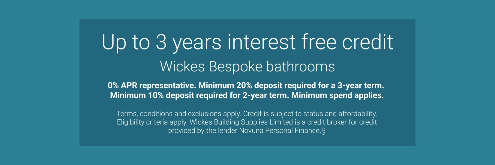 Interest free credit