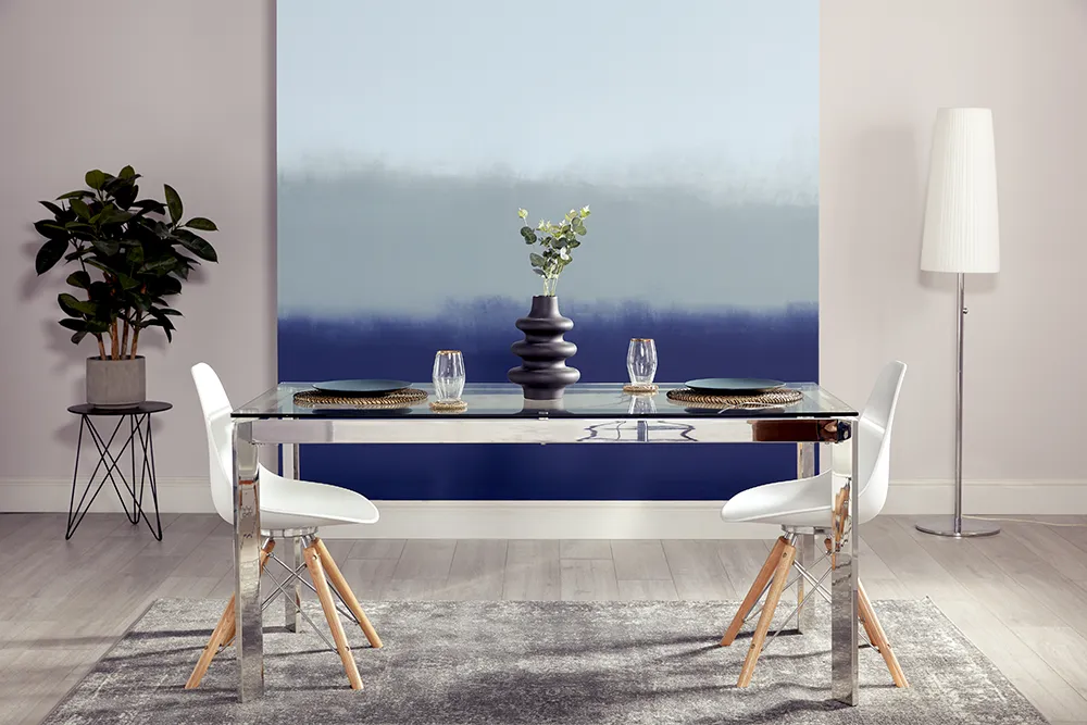 An ideal background for a dining table