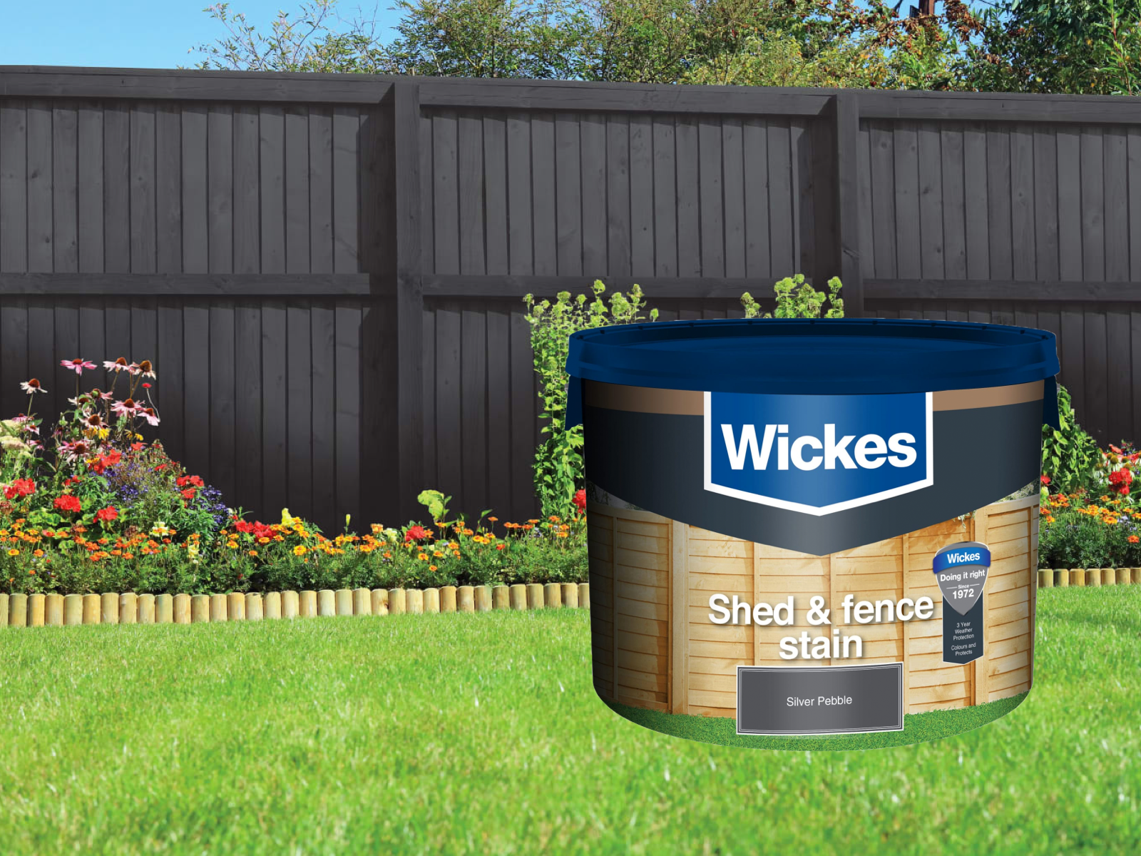 Wickes Shed & Fence Timbercare Silver Pebble 9L