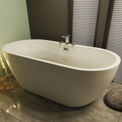 Oval Freestanding Contemporary Bath - 1655 x 750mm