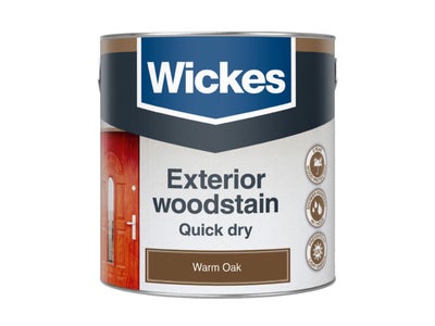 Wickes exterior quick dry woodstain - warm oak - 2.5L