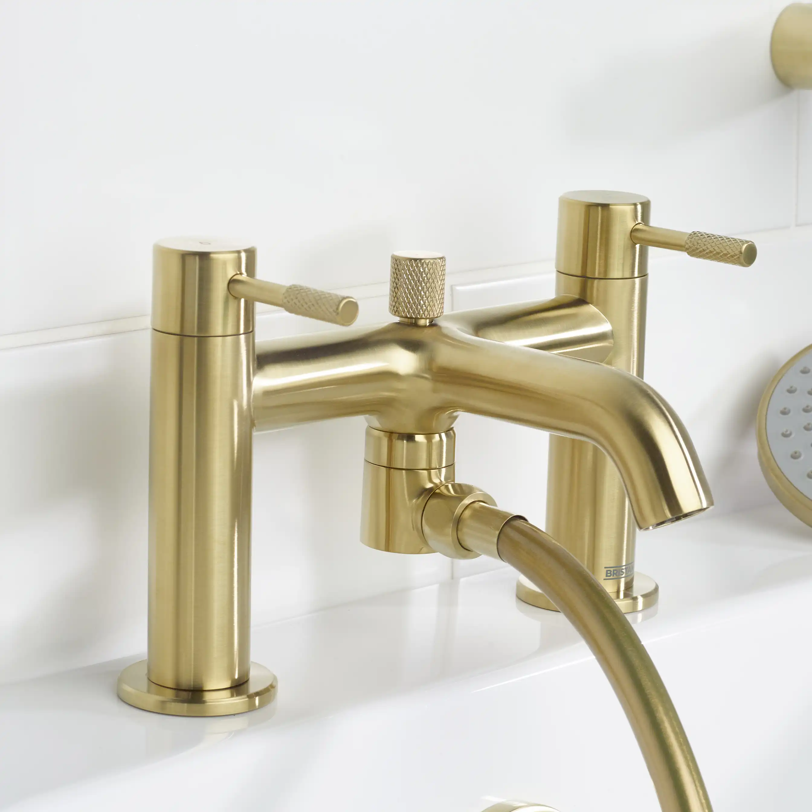 Bristan Molida Bath Shower Mixer Tap - Brushed Brass