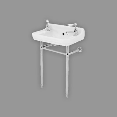 Wickes oxford traditional 2 tap hole ceramic bathroom basin - 500mm