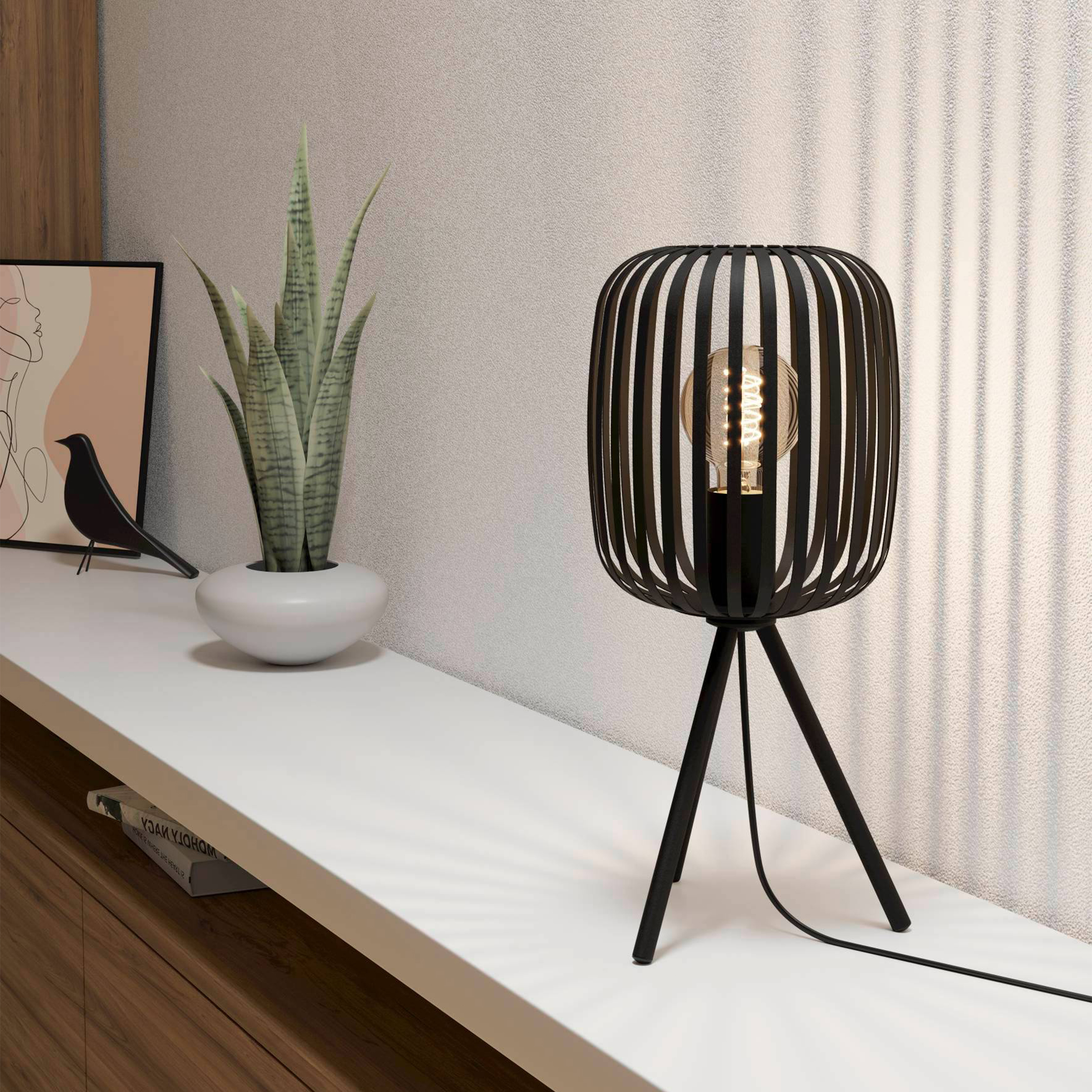 Eglo Romazzina Modern Table Lamp - Black
