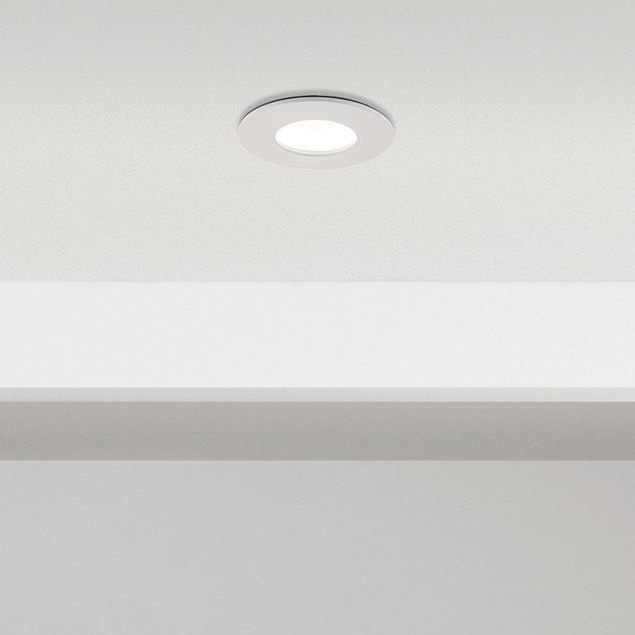 Saxby Orbital Plus Anti-Glare IP65 Matt White Cool White Downlight