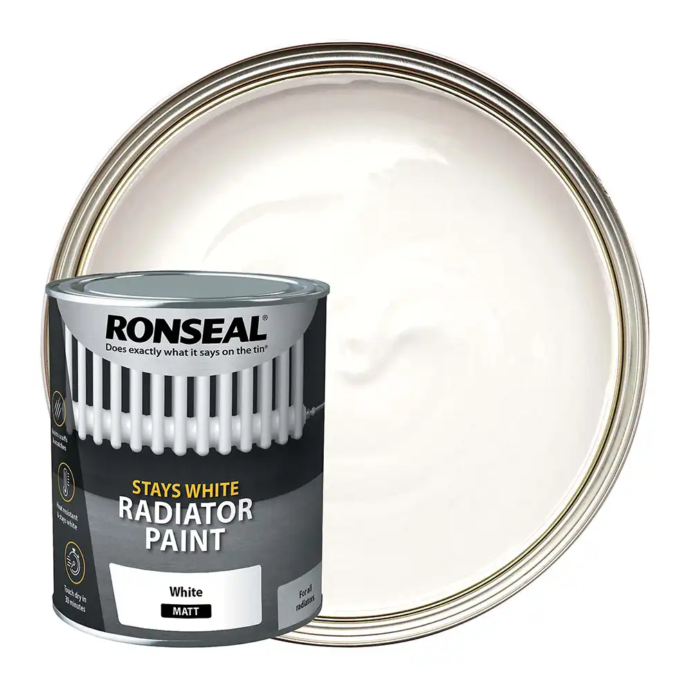 Ronseal Stays White Radiator Matt Paint - 750ml