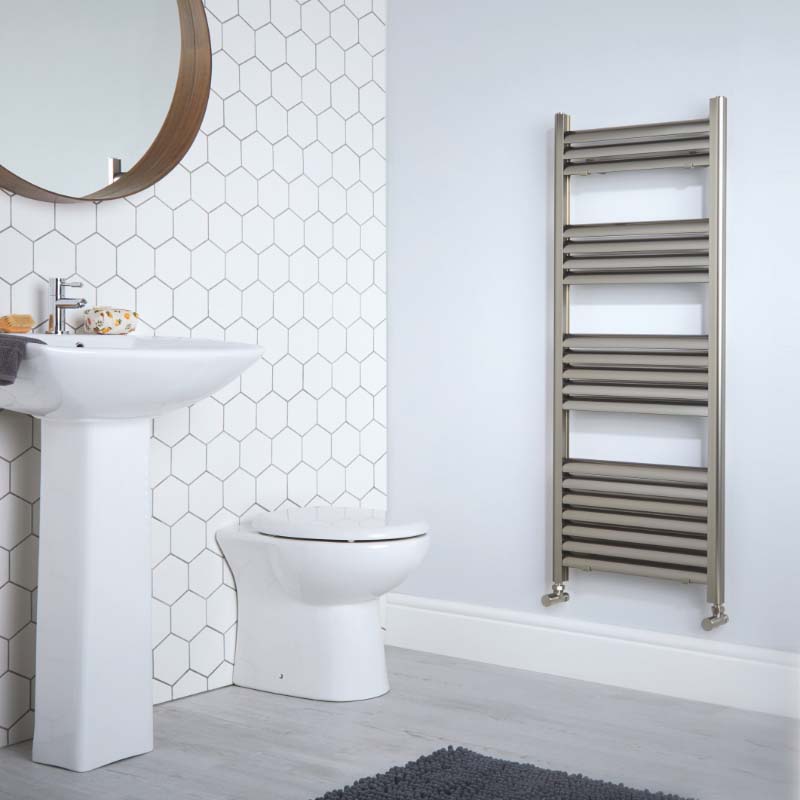 Towelrads Eton Brushed Aluminium Towel Radiator - 1000 x 500mm