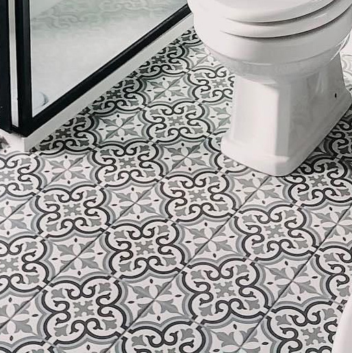 Wickes Melia Sage Patterned Ceramic Wall & Floor Tile - 200 x 200mm