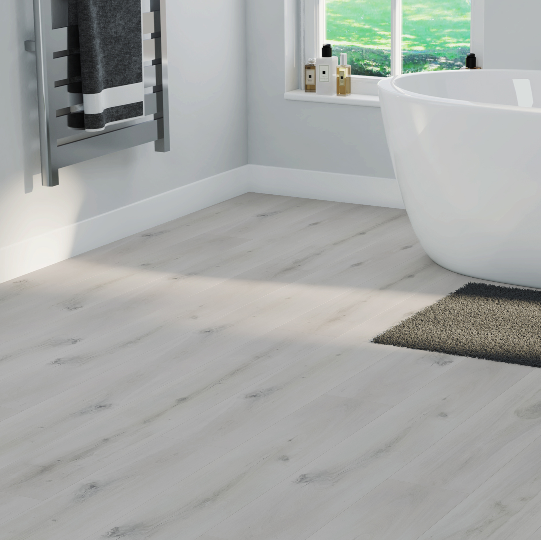 Hayfield Grey Oak 8mm Laminate Flooring - 2.22m2