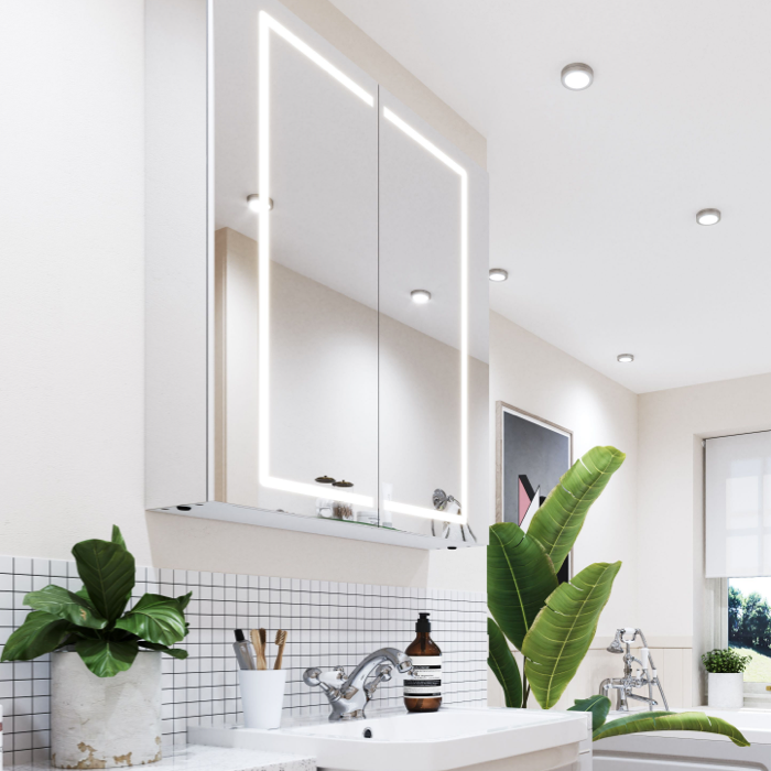 Adelaide Diffused LED Double Door Bathroom Cabinet