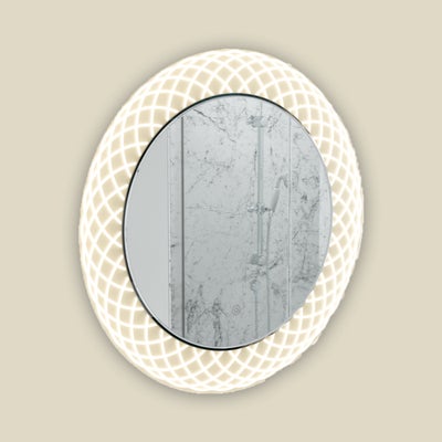 Sensio spiro etched colour changing LED bathroom mirror - 800mm