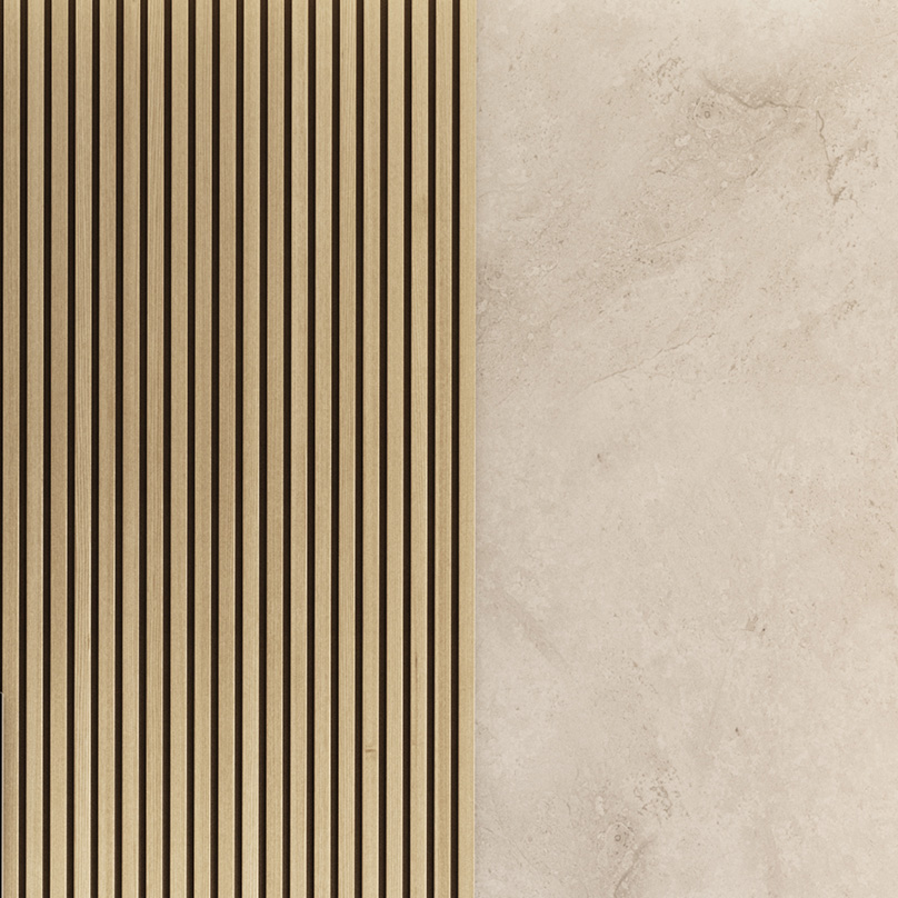 Acoustic Slat Wall Light Oak Wood Panel - 22 x 600 x 2400mm