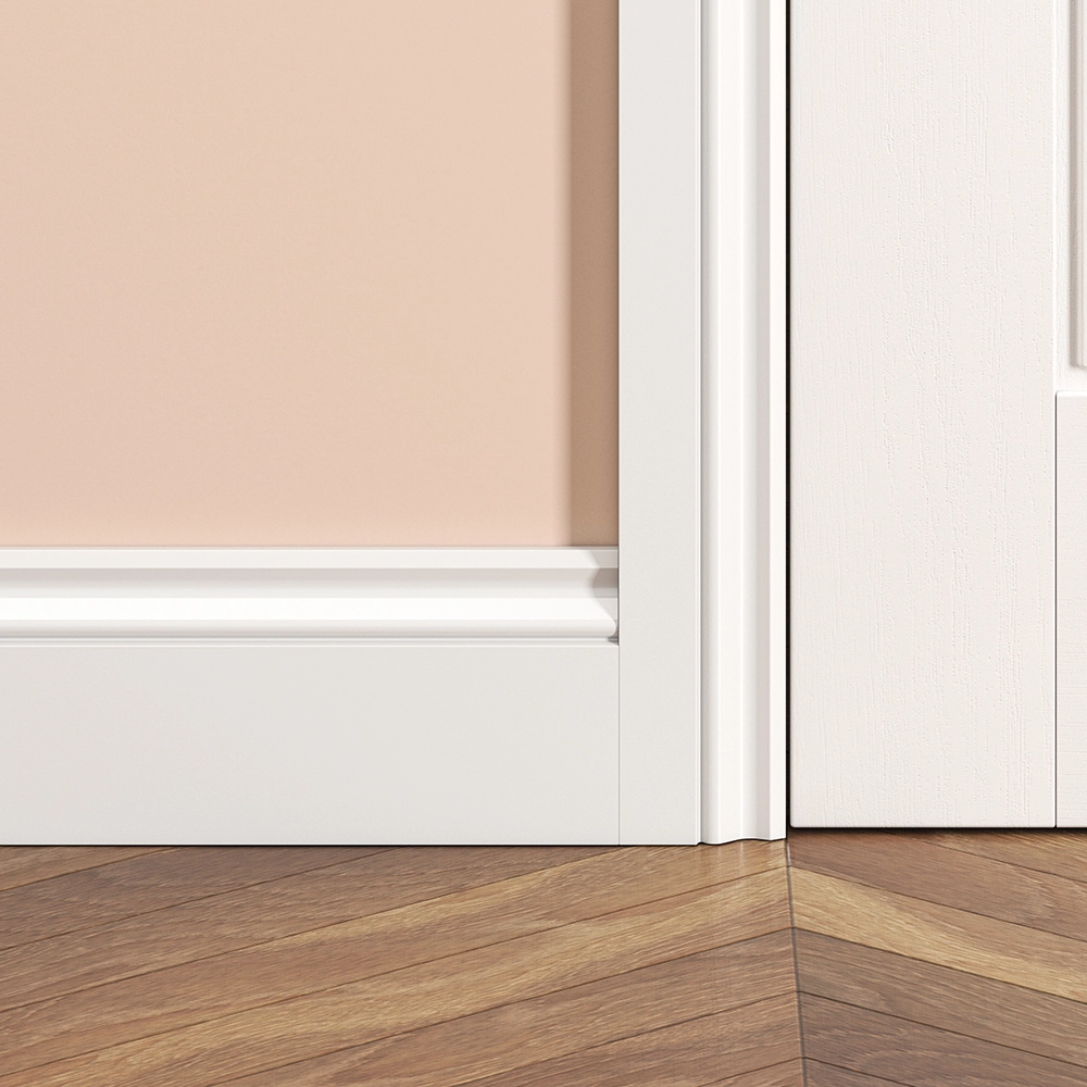 Wickes Ogee White Fully Finished Skirting - 18 x 144 x 4200mm