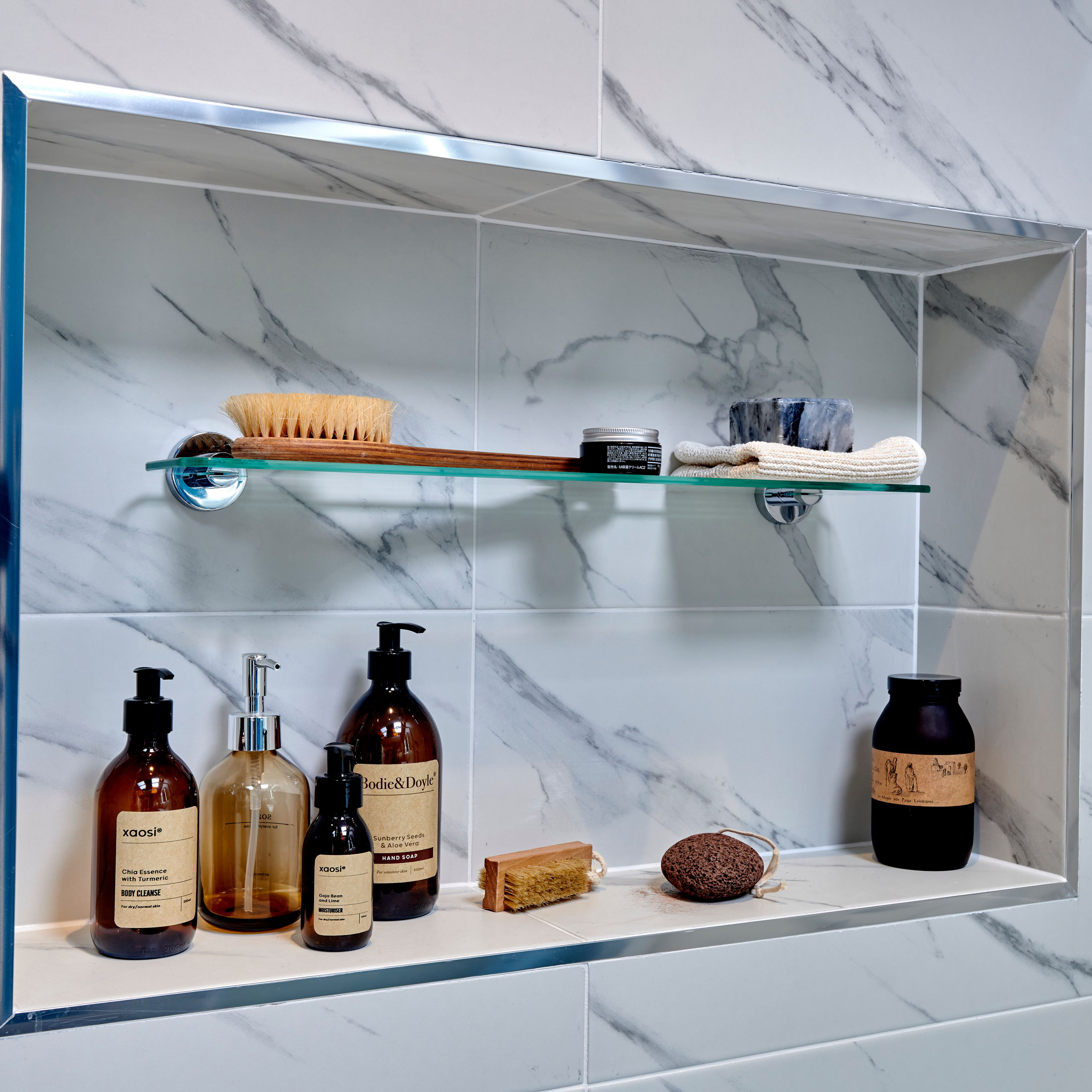 Abacus Recessed Bathroom Storage Unit - 500 x 800 x 180mm