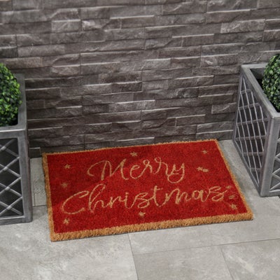 Merry Christmas Coir Doormat
