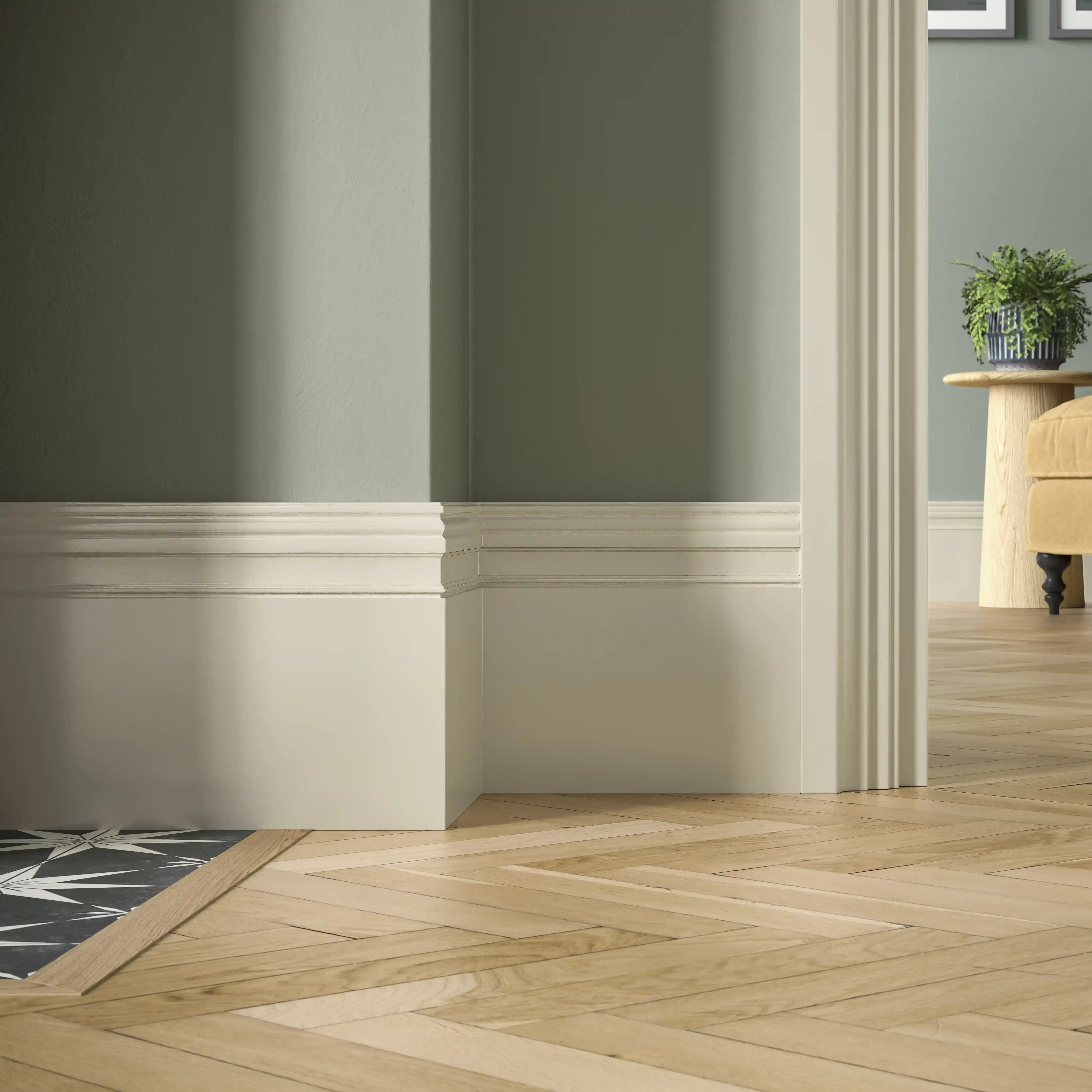 Georgian Primed MDF Skirting - 25 x 194 x 4200mm