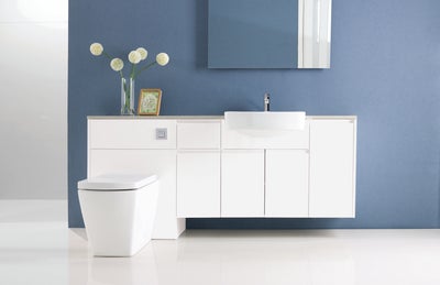 Beaufort White Varnish Gloss Bathroom Furniture Range