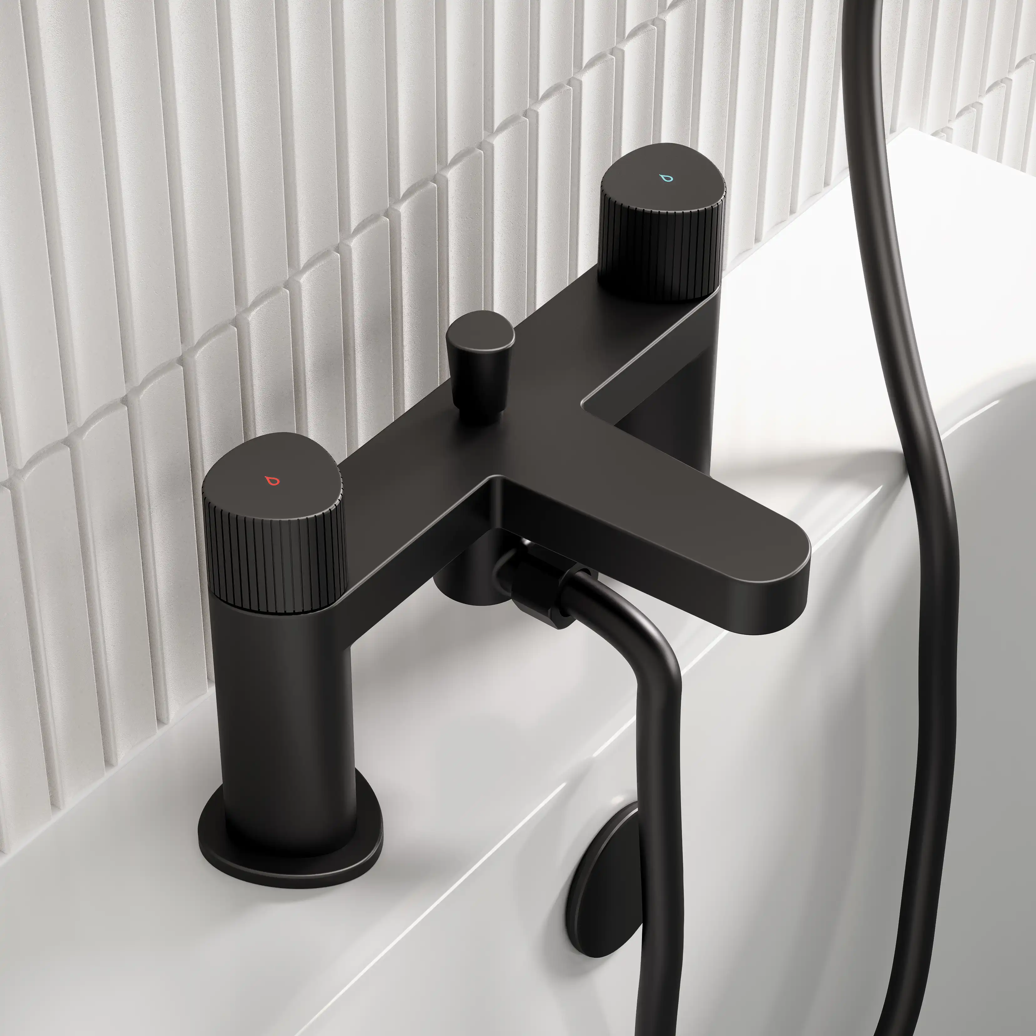 Bristan Liso Bath Shower Mixer Tap - Black