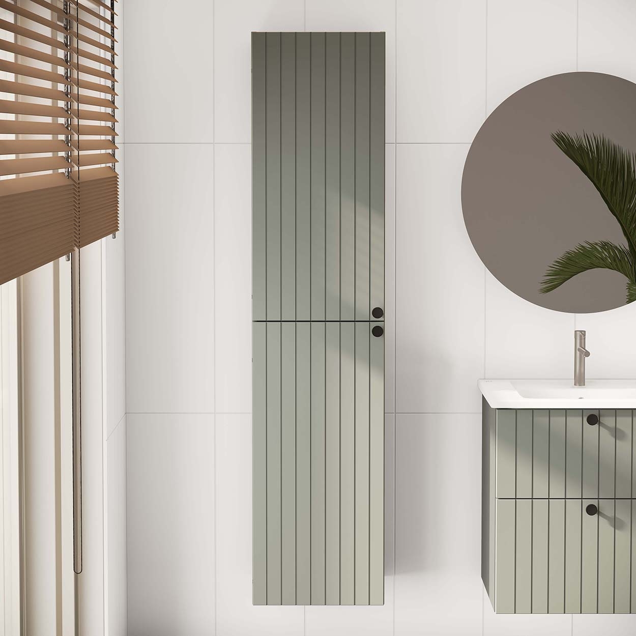 VitrA Avery Retro Green Tower Unit - 1800 x 420mm