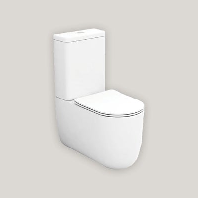 Wickes teramo easy clean close coupled toilet pan & soft close seat - 360mm