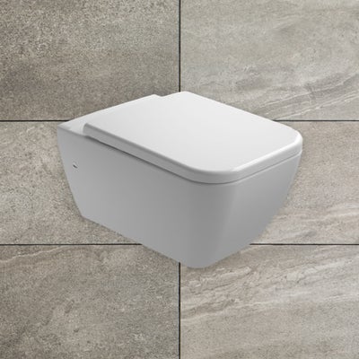 Wickes Emma Easy Clean Wall Hung Toilet Pan & Soft Close Seat
