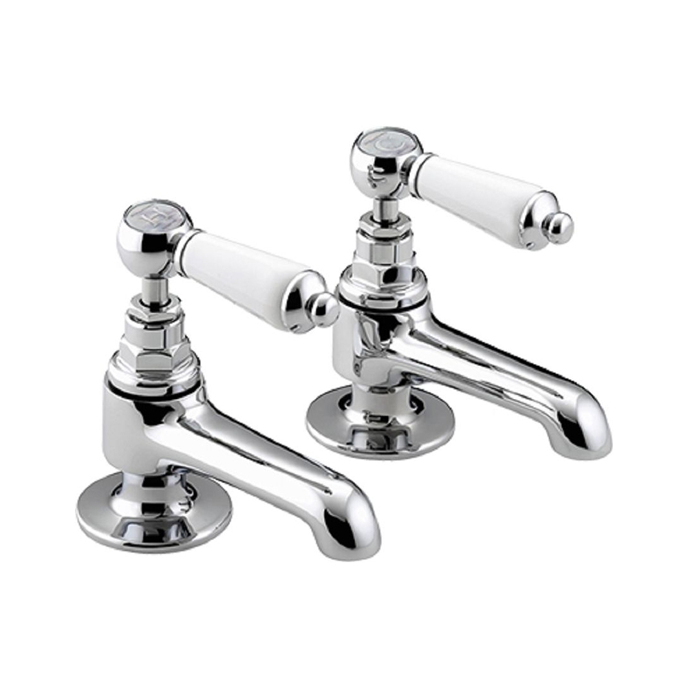 Bristan Renaissance Pair of Chrome Lever Basin Taps