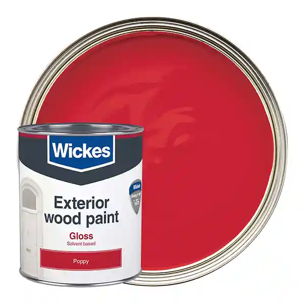 Wickes Exterior Gloss Paint - Poppy - 750ml