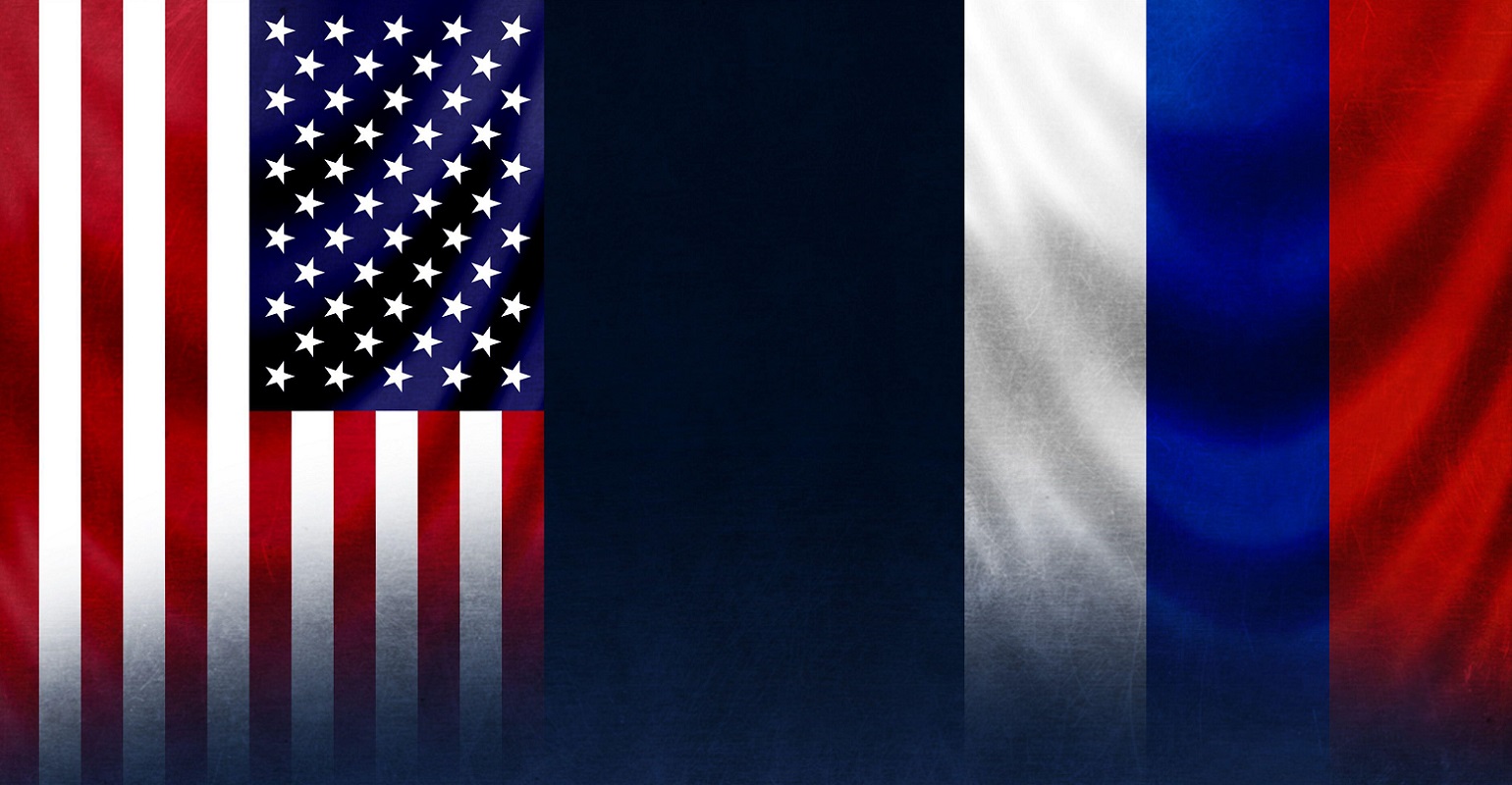 US and Russian flags